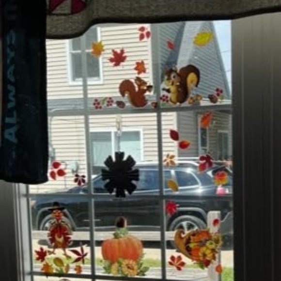 126 PCS Thanksgiving Gnomes Turkey Window  Autumn Glass Clings Fall Home Decor - Picture 8 of 8